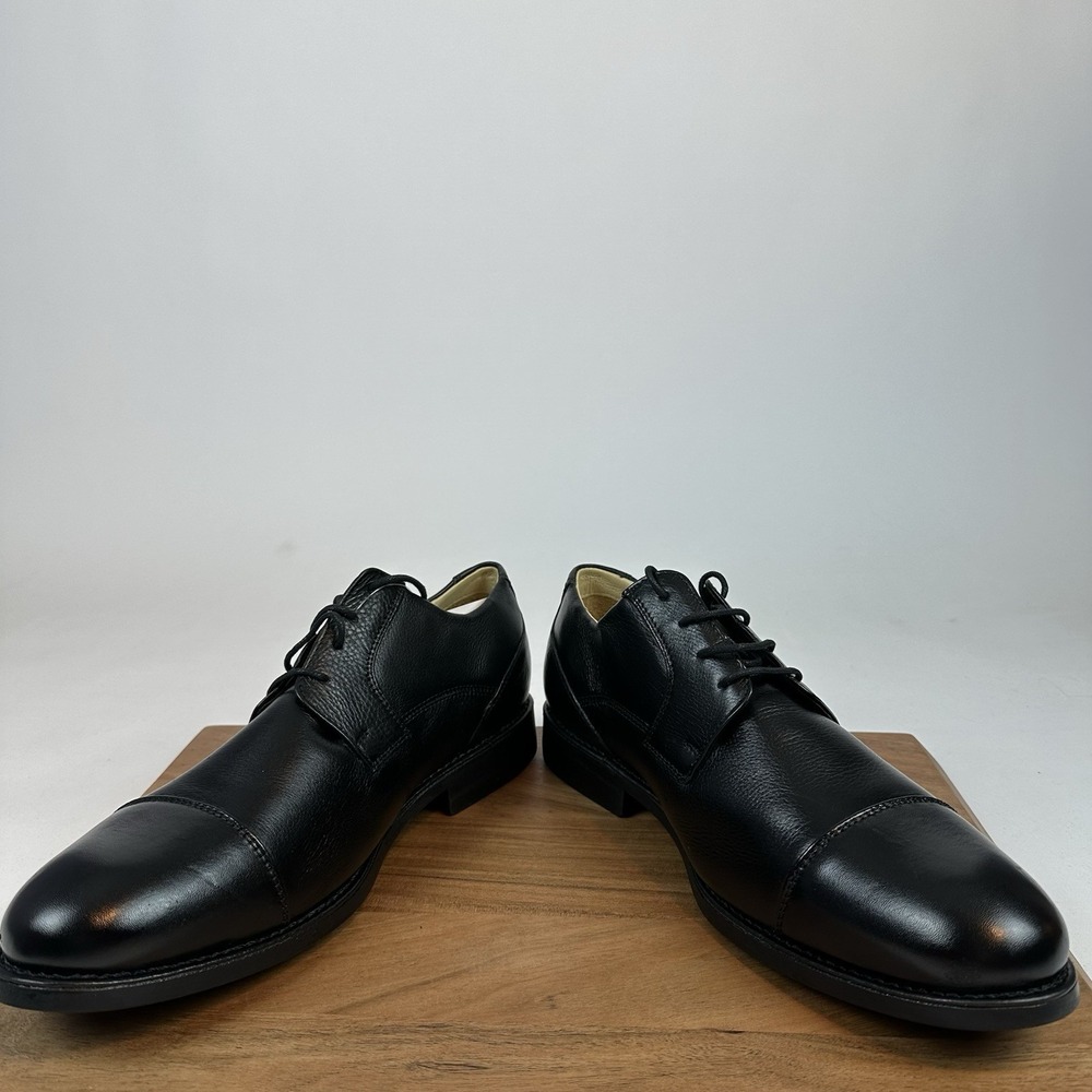 New Mens Belvedere Duke Cap Toe Oxfords Leather Black Dress Shoes Size 11‎ EEE - Picture 5 of 8